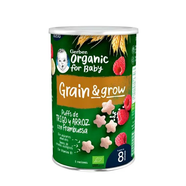 Gerber Snack Organic Cereals and Raspberry 35g