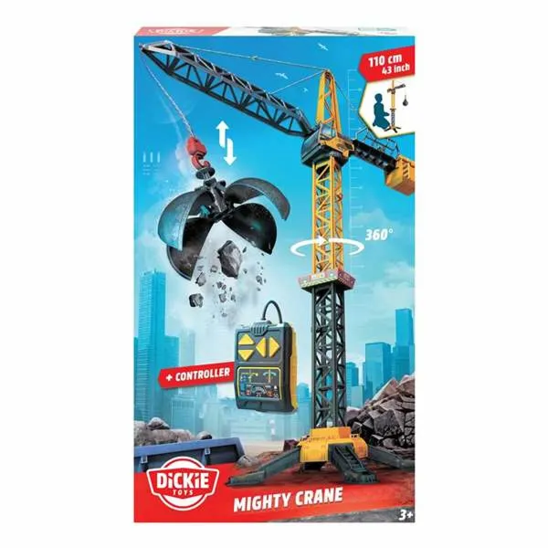 Rotaļu celtnis Smoby Mighty Crane Radio vadība Dzeltens Pelēks