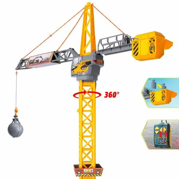 Rotaļu celtnis Smoby Mighty Crane Radio vadība Dzeltens Pelēks