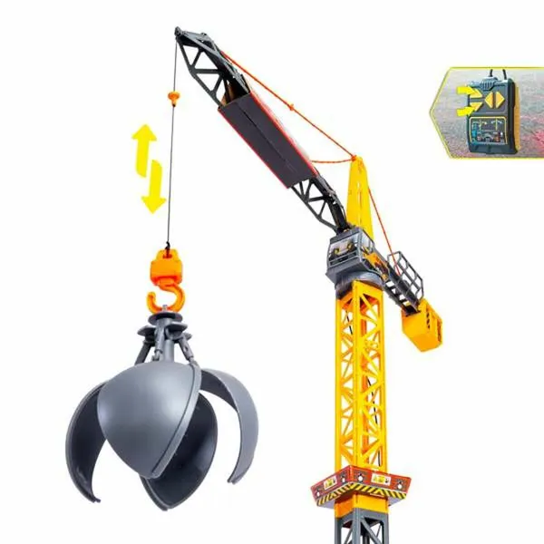 Rotaļu celtnis Smoby Mighty Crane Radio vadība Dzeltens Pelēks