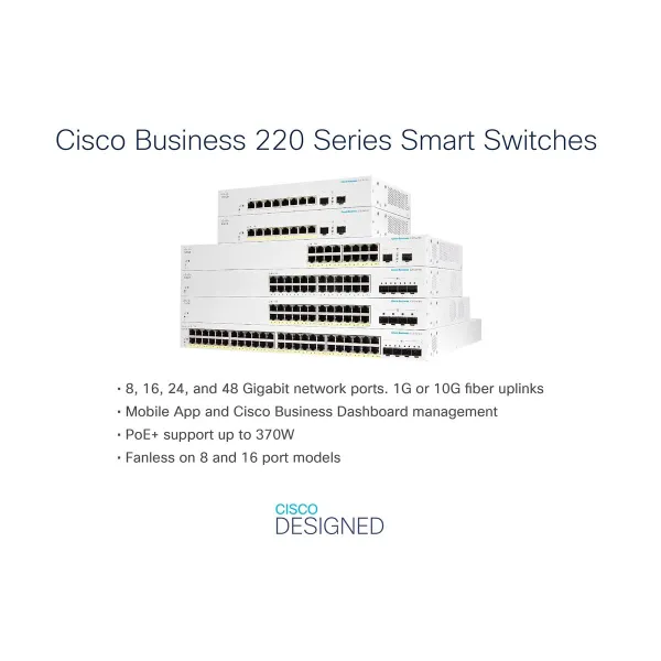 Slēdzis CISCO CBS220-48P-4X-EU
