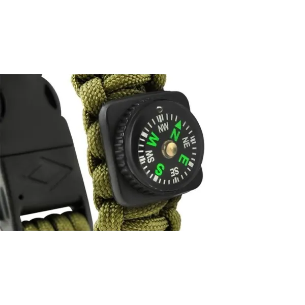 SURVIVAL bracelet with accessories - green