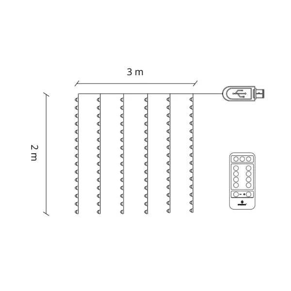 Christmas Lights Springos 200 LED CL4097