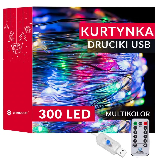 Springos CL4098 Световой занавес 300 LED 3 x 3 м