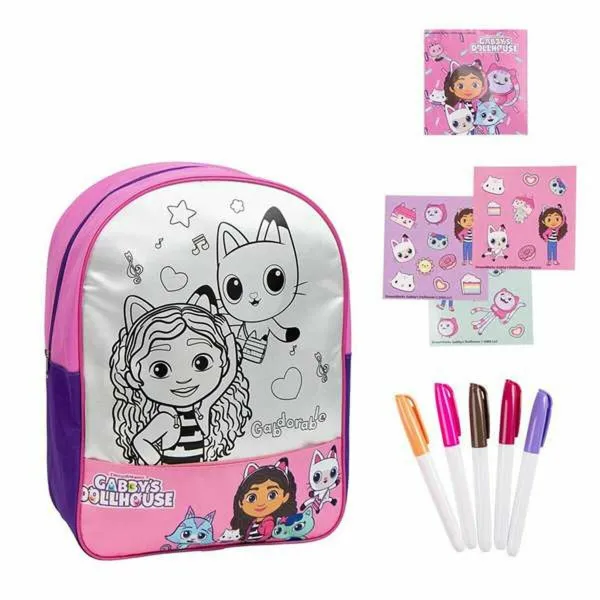 Laste seljakott Gabby's Dollhouse Roosa