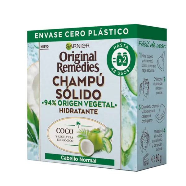 Garnier Original Remedies Champú Sólido Cabello Normal 60g