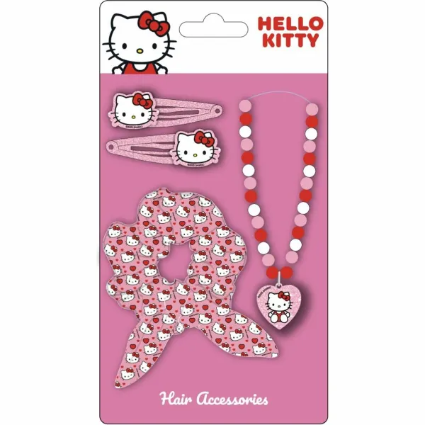 Kampaustarvikkeet Hello Kitty Pinkki 4 Kappaletta