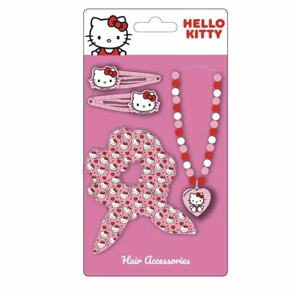 Kampaustarvikkeet Hello Kitty Pinkki 4 Kappaletta