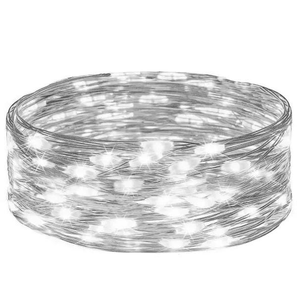 Joulun LED-valot Springos CL4100, 20 LED, lankavalot, kylmä valkoinen, paristokäyttöinen