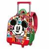 Mokyklinė kuprinė su ratukais Mickey Mouse Mood Raudona Žalia 26 x 13 x 34 cm