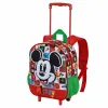 Mokyklinė kuprinė su ratukais Mickey Mouse Mood Raudona Žalia 26 x 13 x 34 cm
