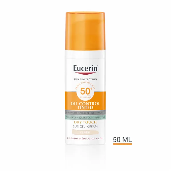 Eucerin   Oil Control Dry Touch Gel Crema SPF50+ Tinted Light 50ml