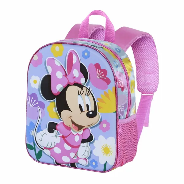 3D Koululaukku pyörillä Minnie Mouse Spring Pinkki