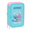 Penālis ar vietu trim zīmuļiem Stitch Zils 12,5 x 19,5 x 5,5 cm 37 Daudzums
