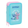 Penālis ar vietu trim zīmuļiem Stitch Zils 12,5 x 19,5 x 5,5 cm 37 Daudzums