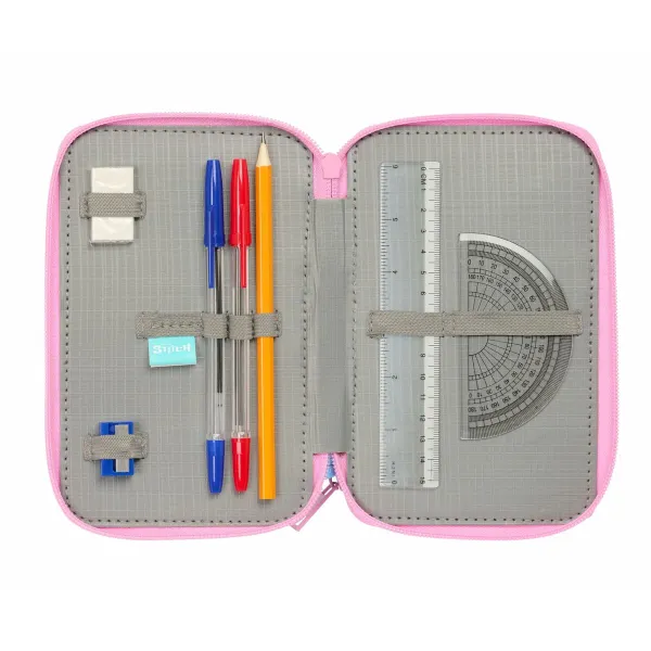 Penālis ar vietu trim zīmuļiem Stitch Zils 12,5 x 19,5 x 5,5 cm 37 Daudzums