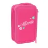 Kolmoiskynäkotelo Minnie Mouse Pinkki 12,5 x 19,5 x 5,5 cm 37 Kappaletta