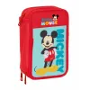 Penālis ar vietu trim zīmuļiem Mickey Mouse Sarkans 12,5 x 19,5 x 5,5 cm 37 Daudzums