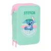 Penālis ar vietu trim zīmuļiem Stitch Zaļš 12,5 x 19,5 x 5,5 cm 37 Daudzums