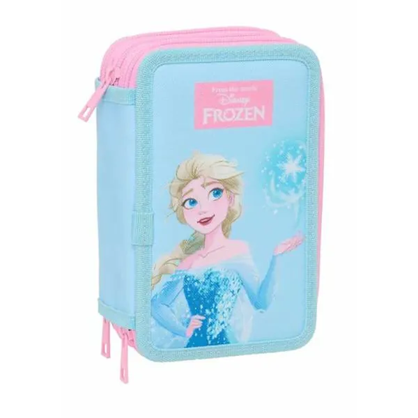 Trigubas penalas Frozen Mėlyna 12,5 x 19,5 x 5,5 cm 37 Dalys