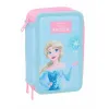 Triple Pencil Case Frozen Blue 12,5 x 19,5 x 5,5 cm 37 Pieces