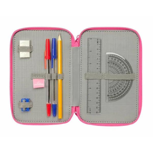 Kolmoiskynäkotelo Disney Princess Pinkki 12,5 x 19,5 x 5,5 cm 37 Kappaletta