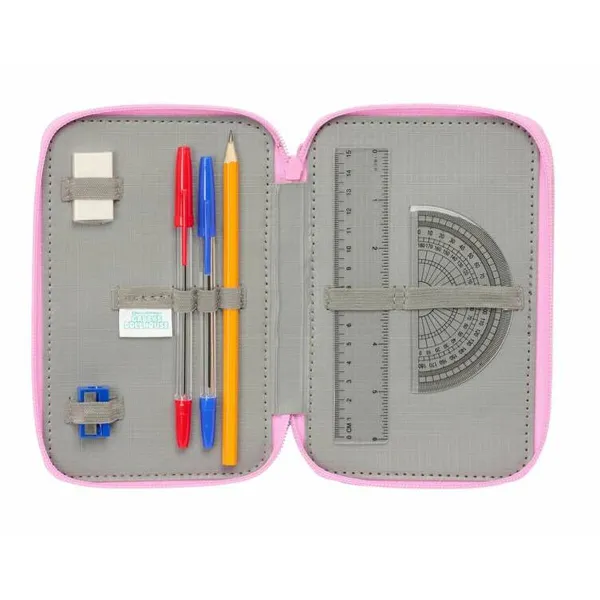 Triple Pencil Case Gabby's Dollhouse Blue 12,5 x 19,5 x 5,5 cm 37 Pieces