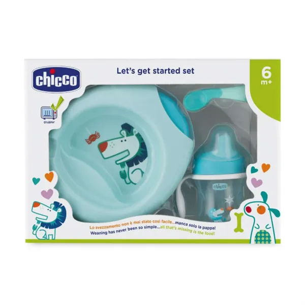 Chicco Let's Get Started 6m+ Blue Set 3 Pieces 