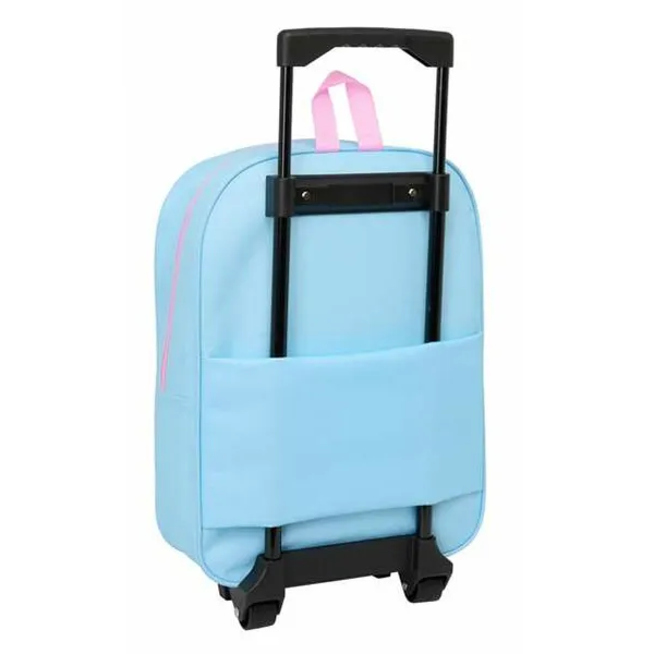 School Rucksack with Wheels Frozen Blue Pink 32 x 42 x 14 cm