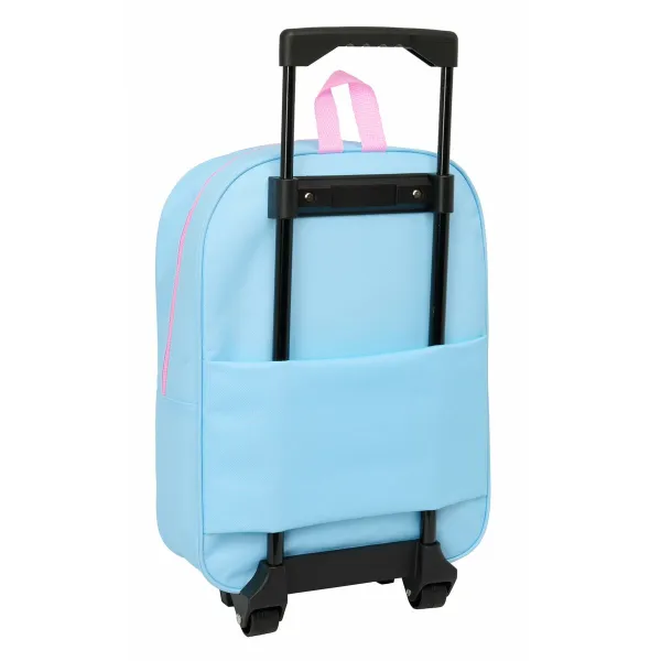 School Rucksack with Wheels Frozen Blue Pink 32 x 42 x 14 cm
