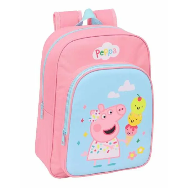 Koululaukku Peppa Pig Sininen Pinkki 26 x 34 x 11 cm