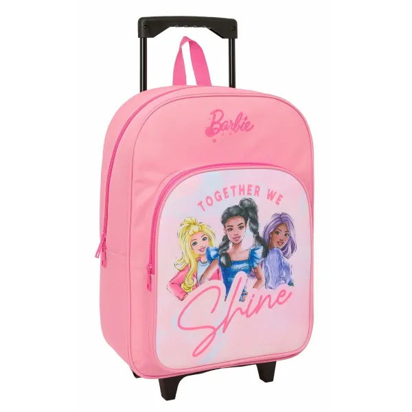 Mokyklinė kuprinė su ratukais Barbie Rožinė 32 x 42 x 14 cm