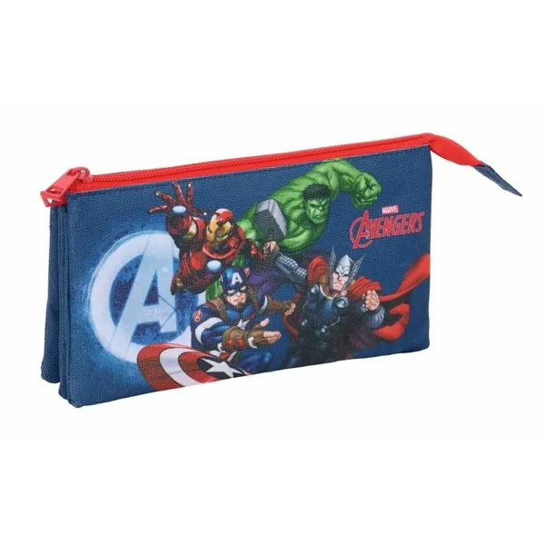 Trigubas penalas The Avengers Tamsiai mėlyna 22 x 12 x 3 cm