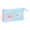 Kolmilokeroinen laukku Peppa Pig Sininen 22 x 12 x 3 cm