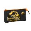 Тройной пенал Jurassic World Чёрный 22 x 12 x 3 cm
