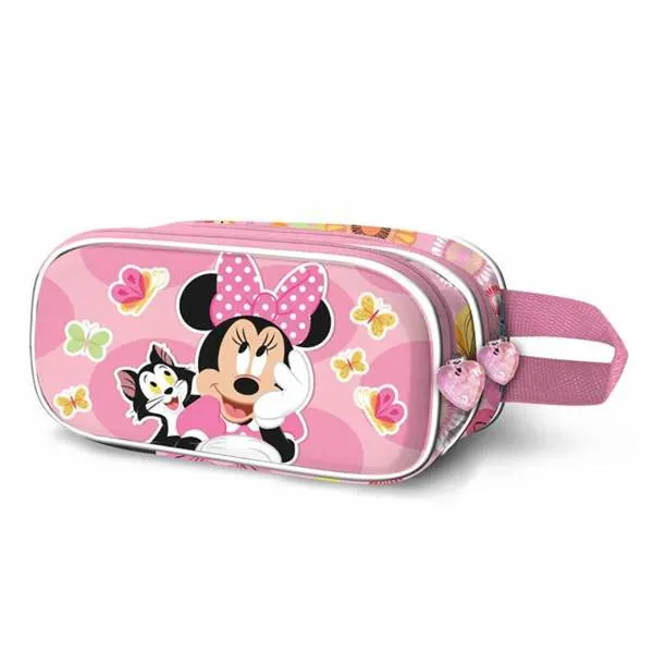 Kaksilokeroinen laukkku Minnie Mouse Kitten Pinkki 22 x 8 x 9,5 cm 3D