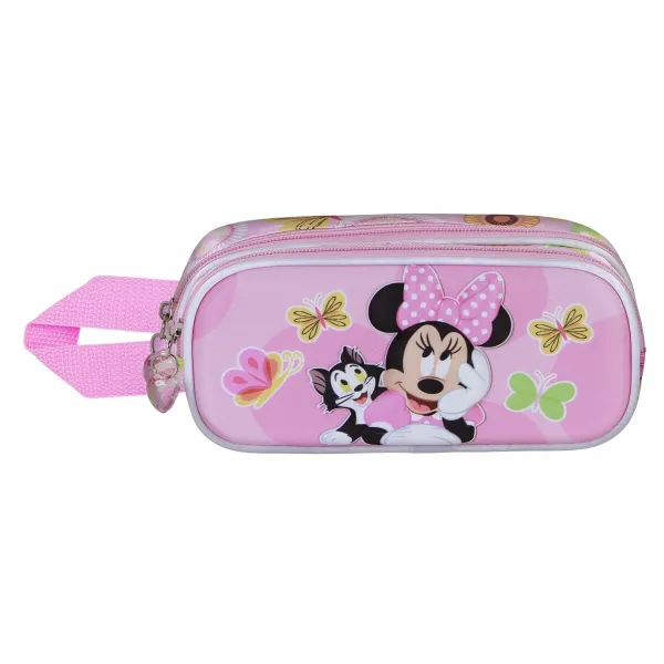 Kaksilokeroinen laukkku Minnie Mouse Kitten Pinkki 22 x 8 x 9,5 cm 3D
