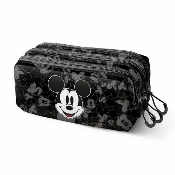 Kolmilokeroinen laukku Mickey Mouse Year Musta 23 x 10 x 11 cm