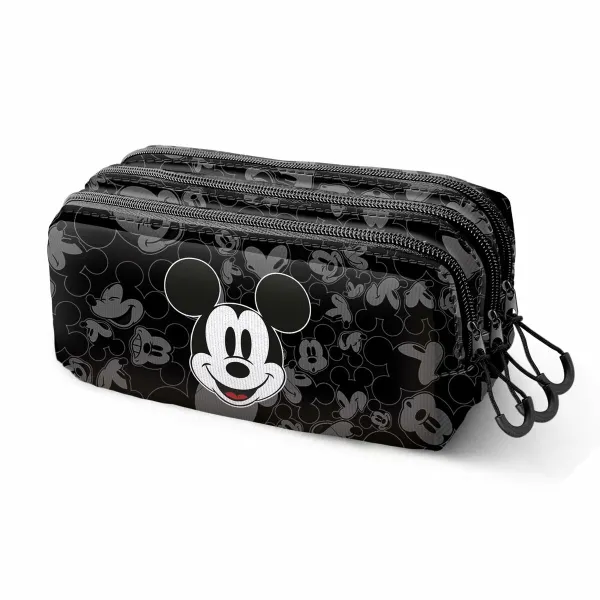 Kolmilokeroinen laukku Mickey Mouse Year Musta 23 x 10 x 11 cm