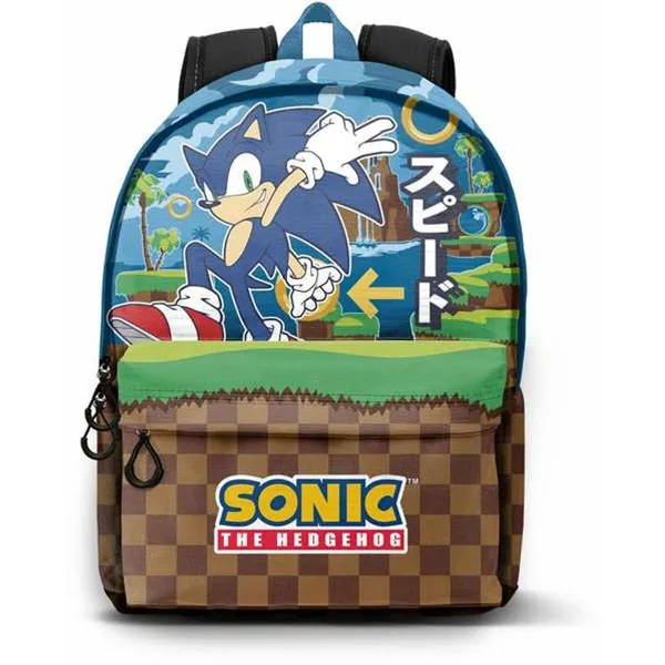 Mokyklinis krepšys Sonic Greenhill Spalvotas 31 x 18 x 44 cm