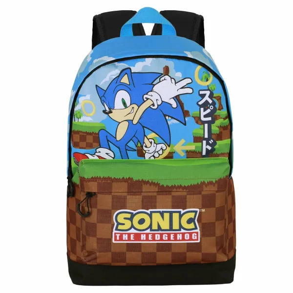 Mokyklinis krepšys Sonic Greenhill Spalvotas 31 x 18 x 44 cm