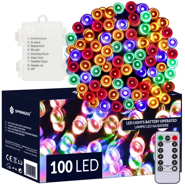 Jõuluvalgustid Springos CL4036 – LED100, Kaugjuhtimispult