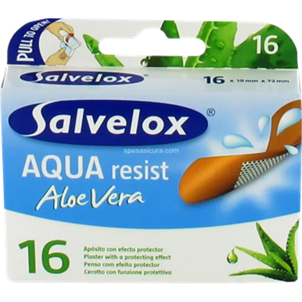 Salvelox Aqua Resist Aloe Vera Adhesive Dressing 16 Uts