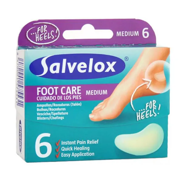 Salvelox Foot Care Medium Blisters 6 Units 40×61 mm