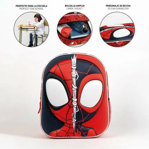Kooliseljakott Spider-Man Punane 25,0 x 31,0 x 10,0 cm