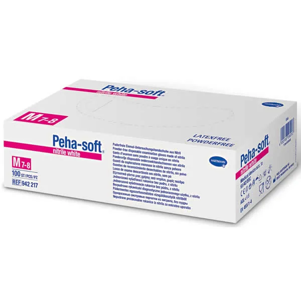 Hartmann Peha-Solf Nitrile White Powderfree Medium Size