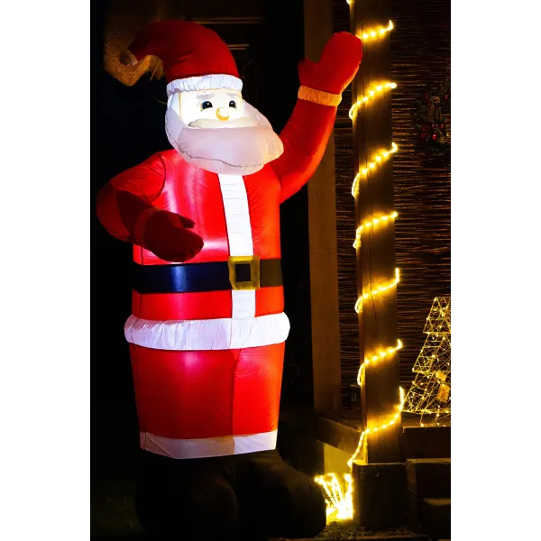 Ilmatäytteinen joulupukki Springos CL4057, 180 cm, IP44, LED-valaistus
