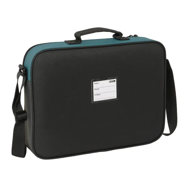 School Satchel Safta Urban style Blue Grey 38 x 28 x 6 cm