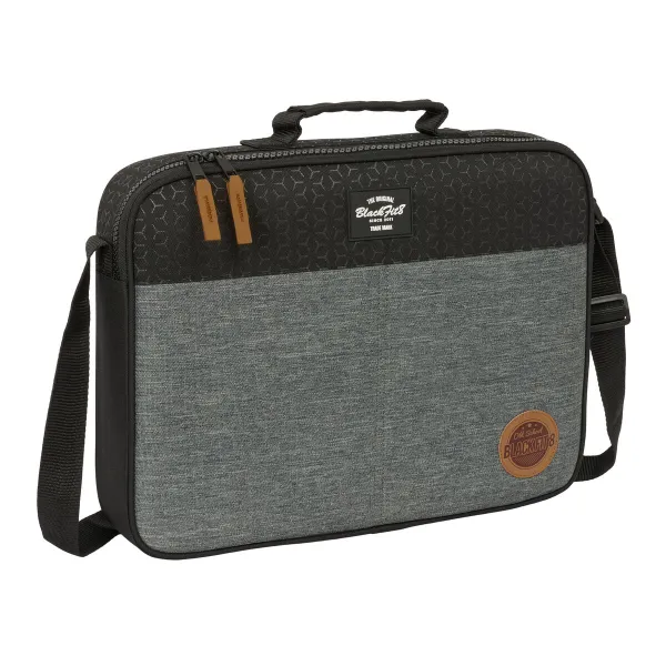 Skolas soma BlackFit8 Old school Melns Pelēks 38 x 28 x 6 cm