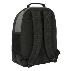 Koululaukku BlackFit8 Old school Musta Harmaa 32 x 42 x 15 cm